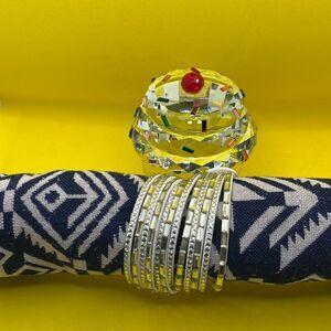 White Rhinestone Elegant Chain 6 Layered Leather Bracelet Boho …